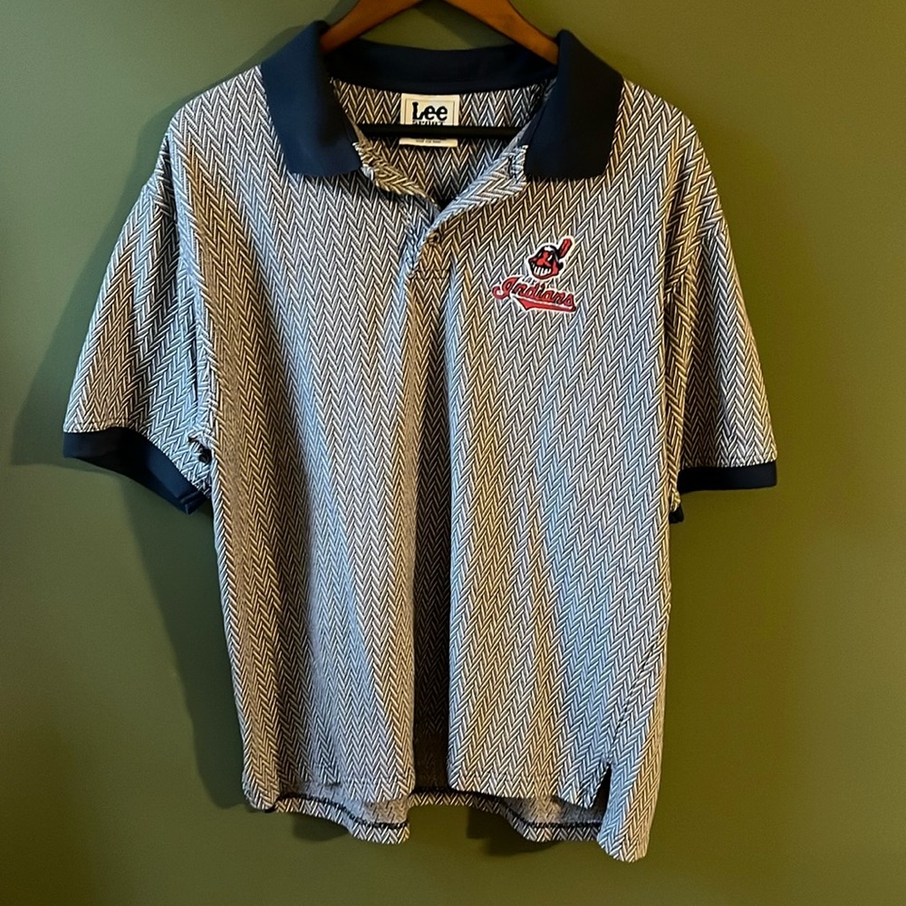 Lee Sport - XL - Vintage Cleveland Indians Sports Polo 60% Cotton 40% Polyester